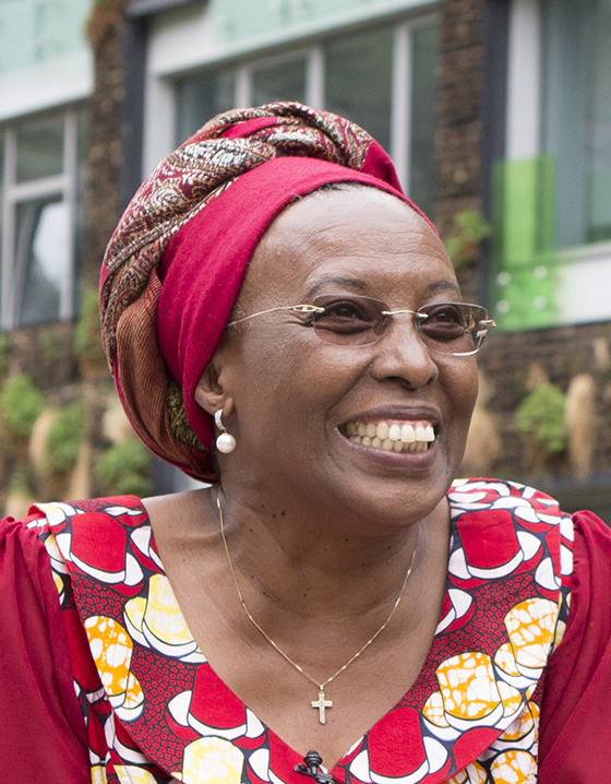 The first laureate of the Aurora Prize for Awakening Humanity: Marguerite Barankitse at UWC Dilijan. Credit: Edbarseghyan/Wikimedia.