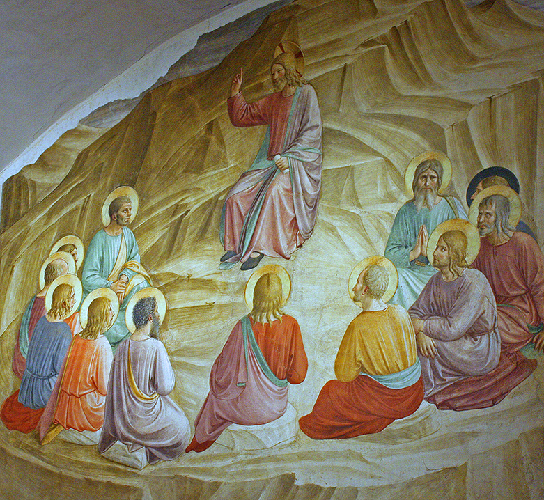 A fresco by Fra Angelico depicting Jesus Christ and the twelve apostles, located in San Marco, Florence.